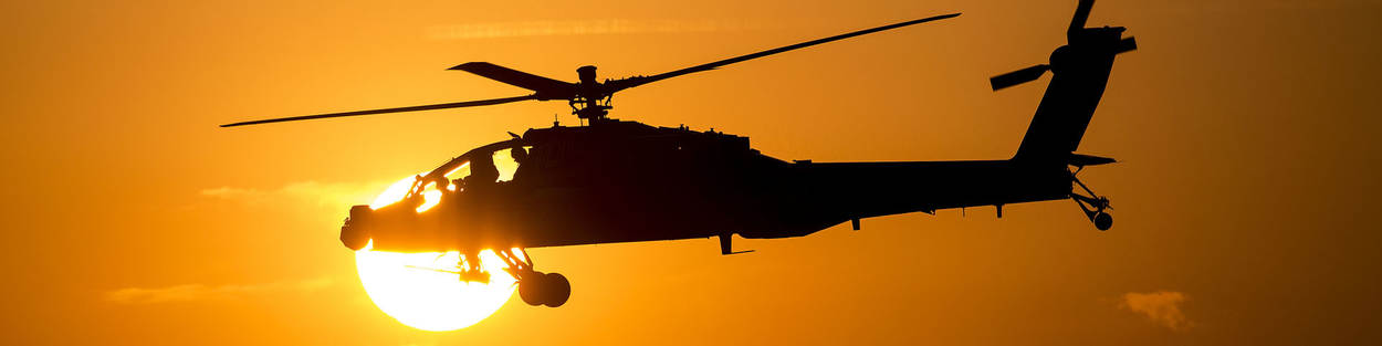 Apache AH-64D attack helicopter.