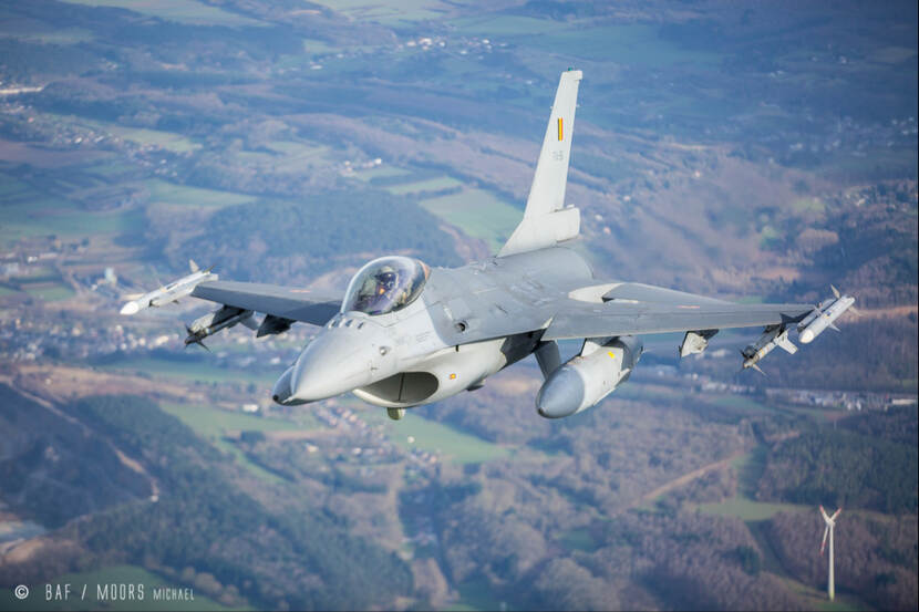 A Belgian F-16.