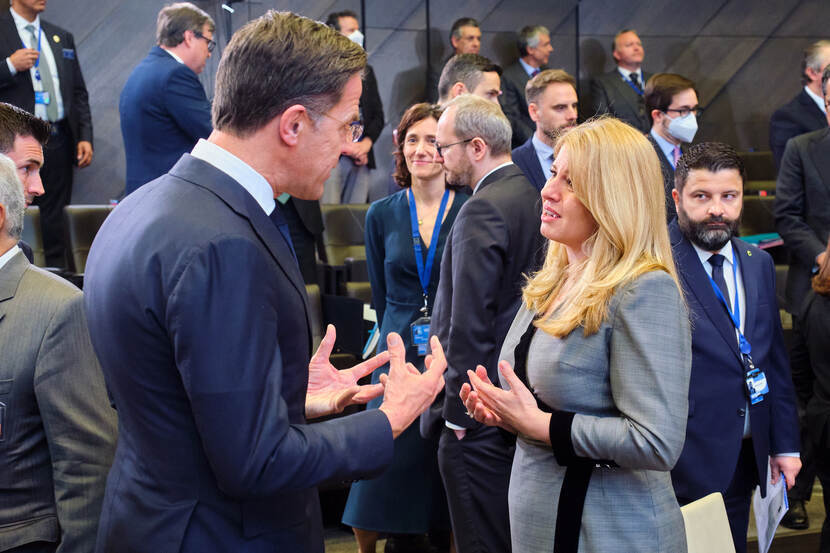 Prime Minister Mark Rutte and President Zuzana Caputova of Slovakia.
