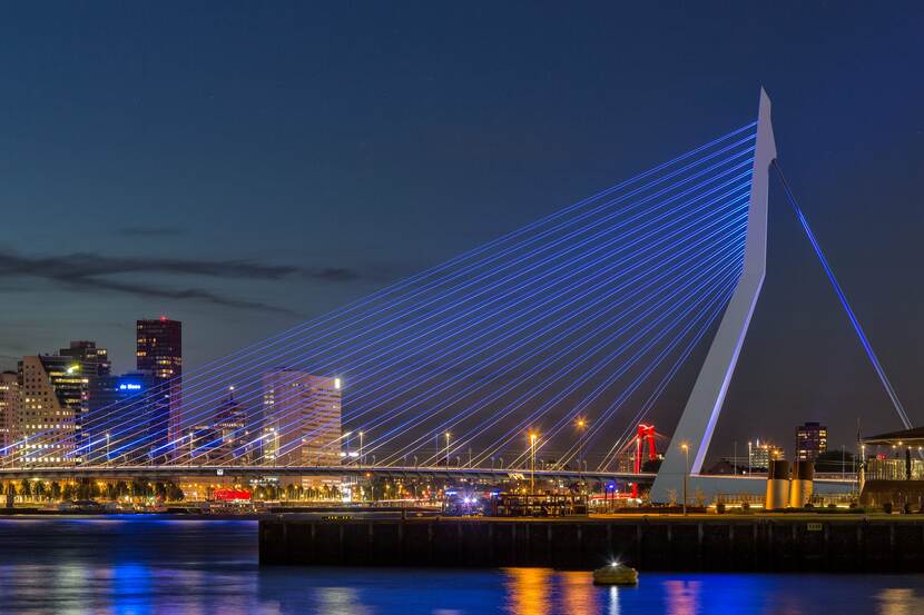 The Erasmus Bridge.