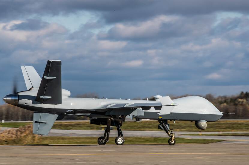 An unmanned reconnaissance aircraft.