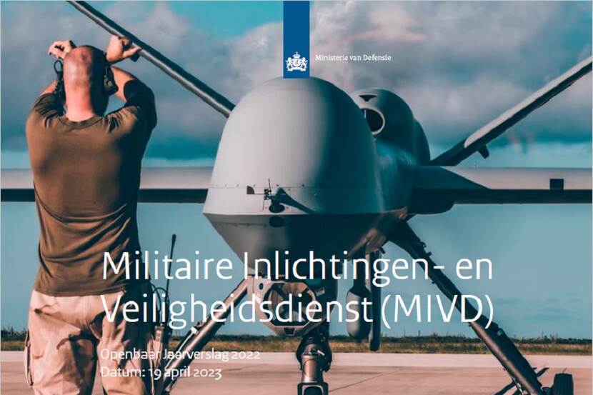 Cover of the annual report of the Military Intelligence and Security Service (MIVD) for 2022.