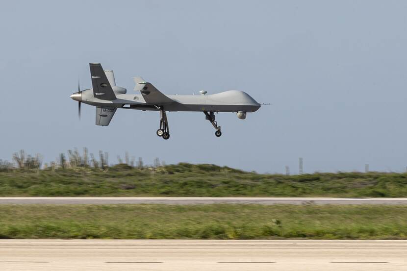 An unmanned aircraft.