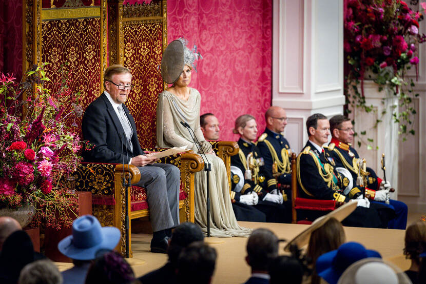 The King and Queen during the State Opening of Parliament