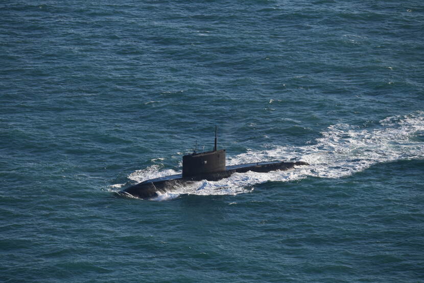 The Russian submarine Novorossiysk