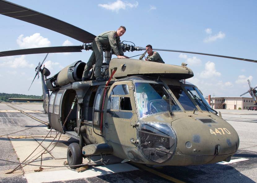 The Blackhawk helicopter at Fort Novosel.