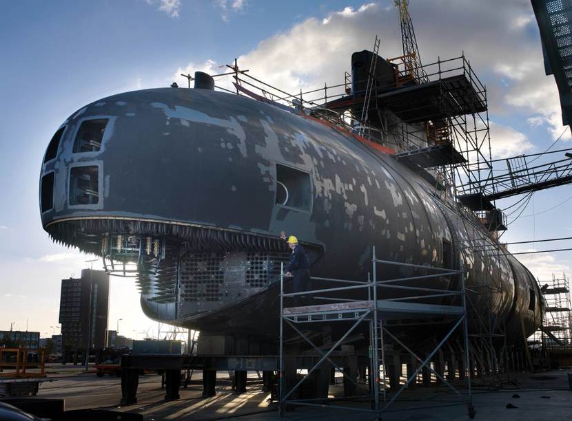Submarine maintenance.