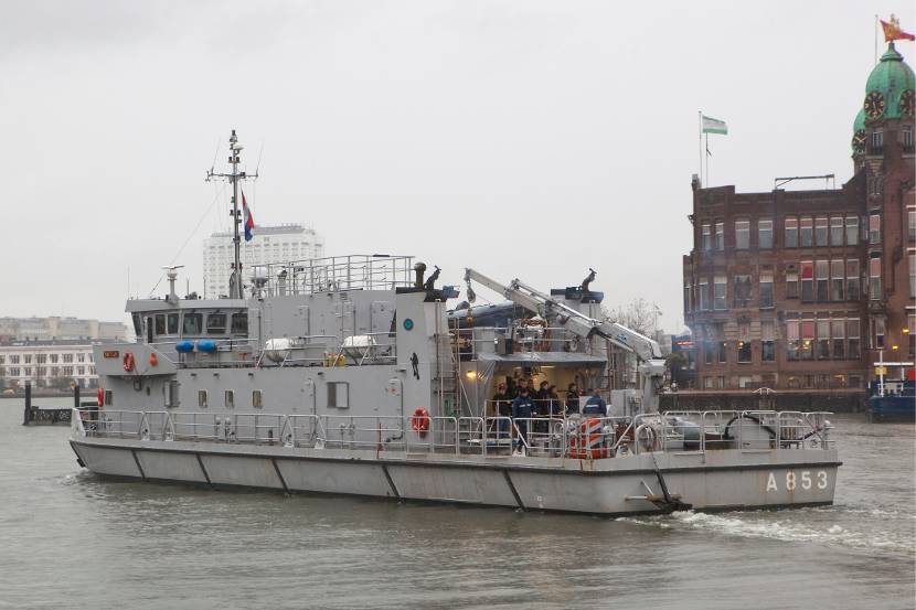 Diver support vessel Nautilus in the port of Rotterdam.