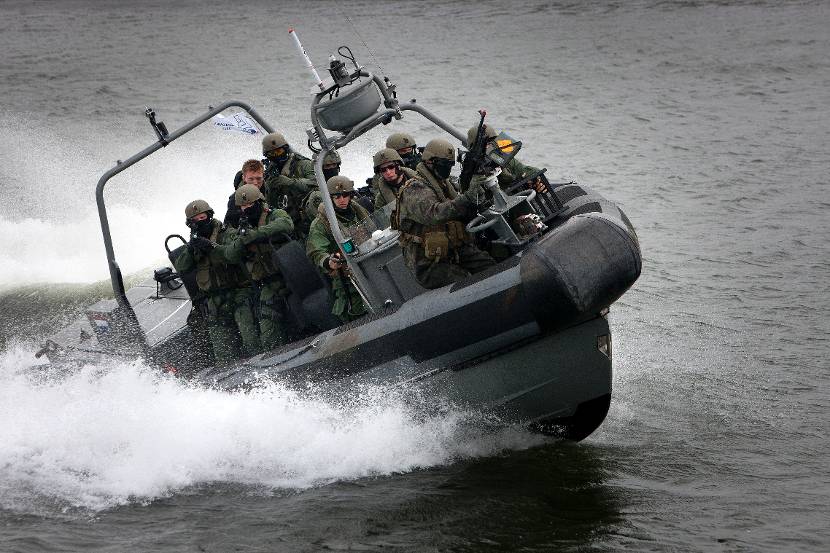 FRISC speedboat (fast raiding interception and special forces craft).