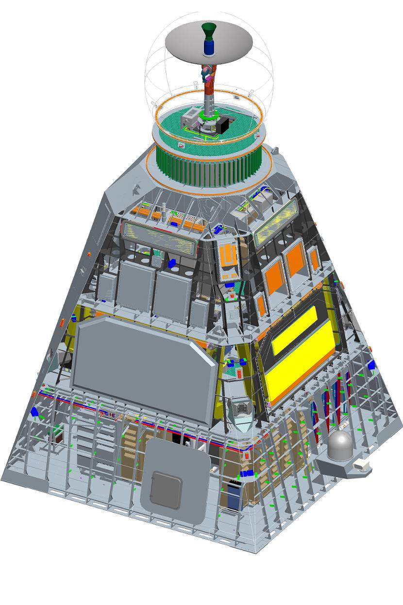 Image inside of the high-tech mast.