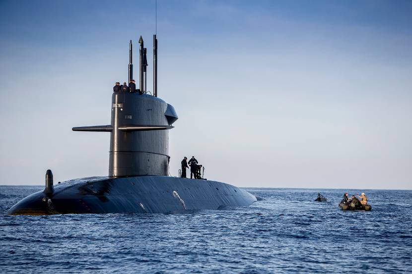 Submarine HNLMS Bruinvis, during exercise Trident Juncture (2015).