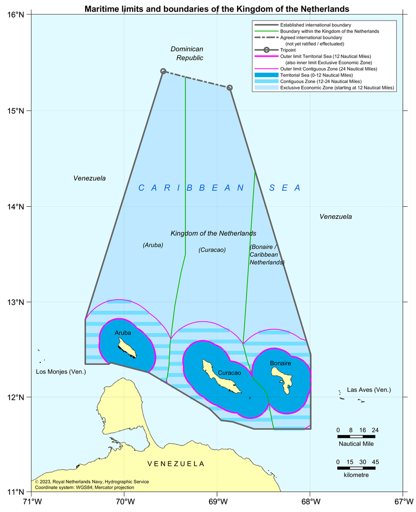 Limits and boundaries for Sint Maarten, Saba and Sint Eustatius.