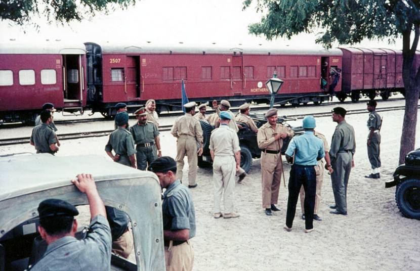 During their stay in the desolate Sindh region in 1965-1966, UNIPOM Sector Headquarters personnel were accommodated in a number of railway carriages.