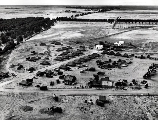 Kairouan base camp seen from the air.