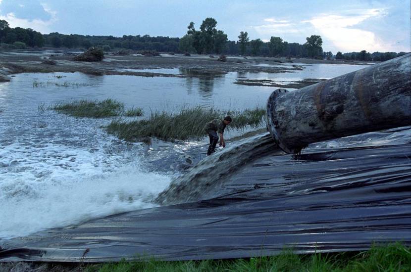 Flood disaster in Eastern Europe.