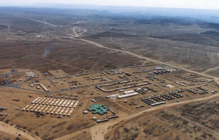 The logistics base at Dekemhare, where the helicopter detachment, contingent command and field hospital were stationed.