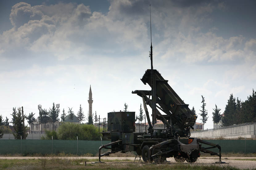 Patriot launching station in Turkey.