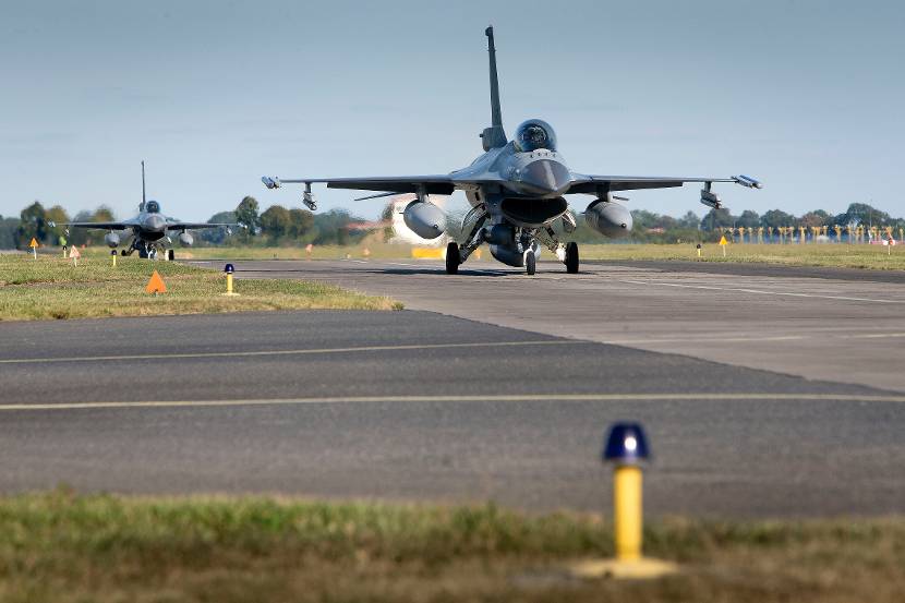 The F-16 mission in the Baltic states is based in Poland.